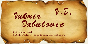 Vukmir Dabulović vizit kartica